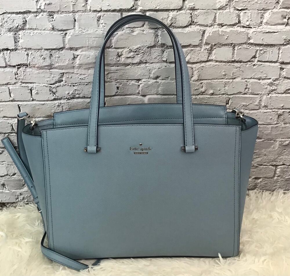 Kate Spade Sky Blue Patterson Drive Geraldine Pebbled Leather Purse